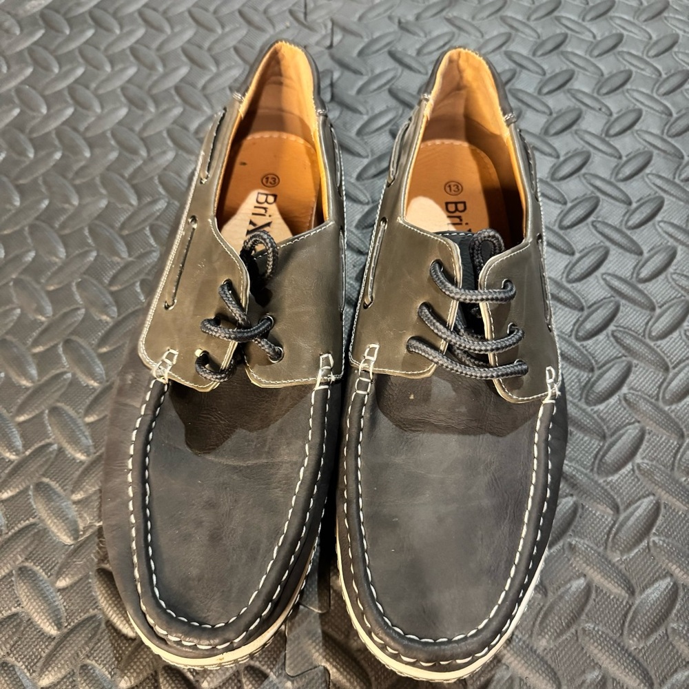 Men’s Britton loafers boat shoes size 13 blue grey color